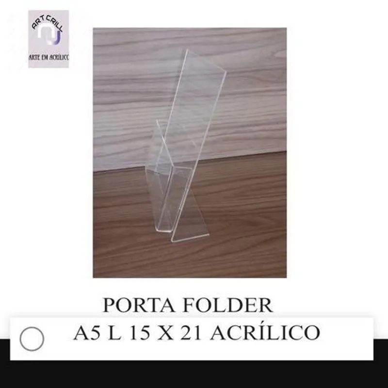 Display Porta Folder Bolsa 15x21 A5 (5 Peças.)