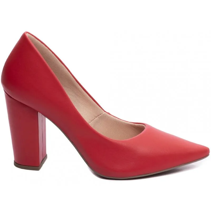 Sapato Scarpin Salto Alto Grosso Bico Fino 9cm Torricella
