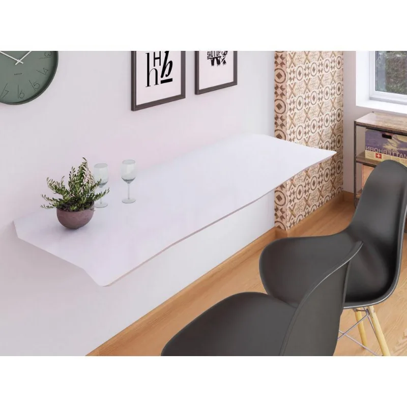 Mesa de Parede Dobrável 90x46cm Branco