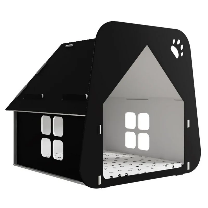 Casinha Pet Cachorro/gato Preto Tamanho P
