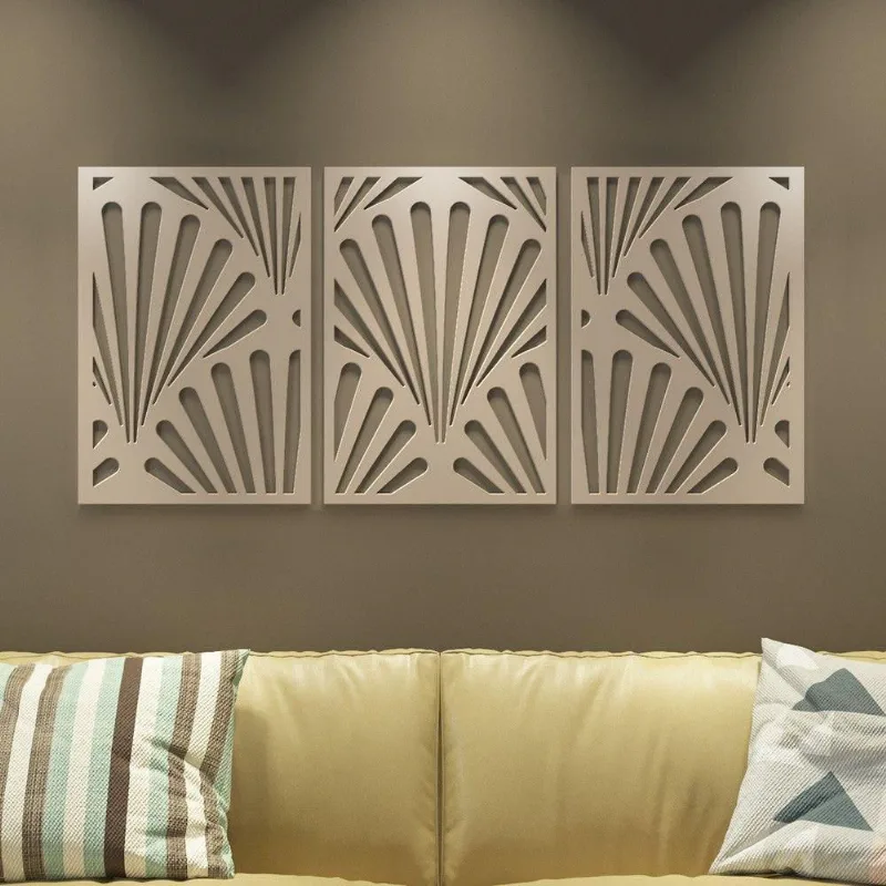 Quadros Decorativos MDF Trio Concha Fendi