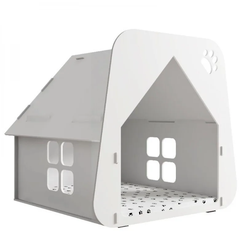 Casinha Pet Cachorro Gato Branca Tamanho M