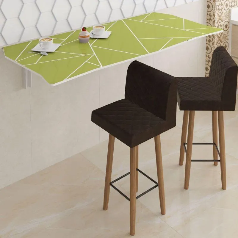 Mesa Dobrável 90cm Linha Lux Com 2 Banquetas Pepper Stem