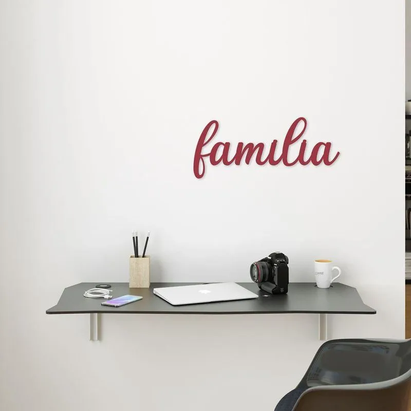 Palavra Decorativa De Parede Em Mdf Família Jester Red