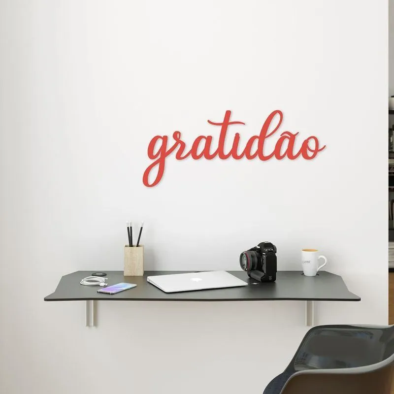 Palavra Decorativa De Parede Em Mdf Gratidão Fiesta