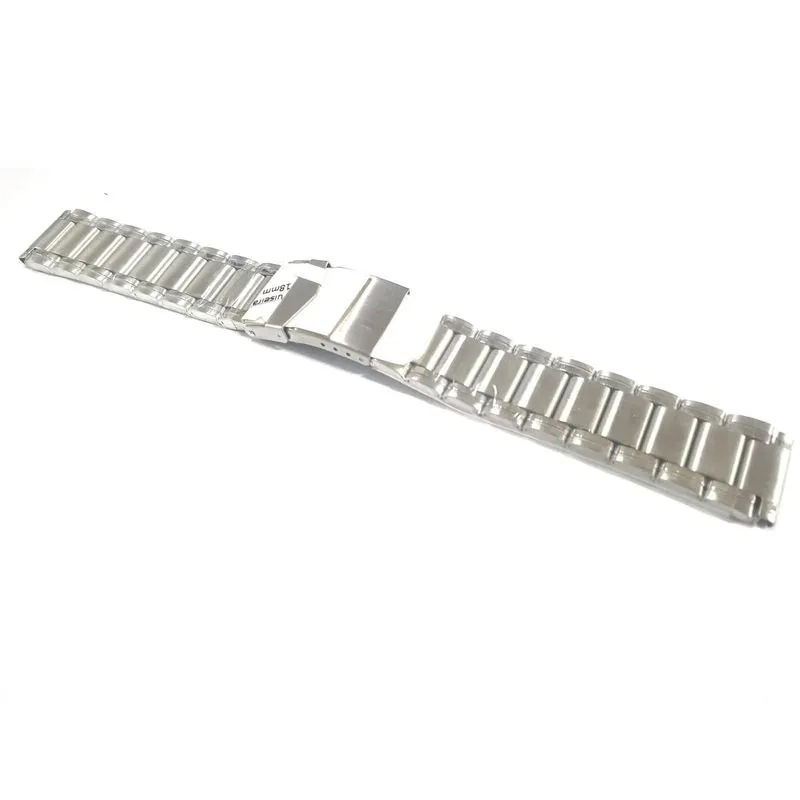 Pulseira Aço Relógio Pulso 18mm Terminal Reto Compatível