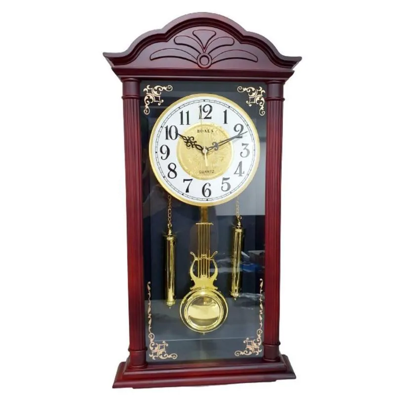 Relógio de Parede Retro com Pêndulo - 60cm