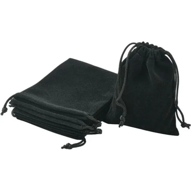 Kit 50 Saquinhos Veludo 7X9Cm Preto