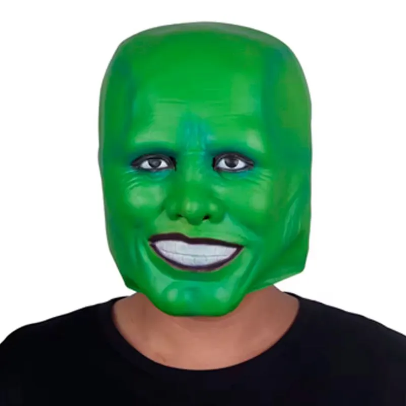 Máscara Verde De Borracha Filme O Maskara Jim Carrey The Mask Comics Filme Cosplay Fantasia Carnaval Halloween