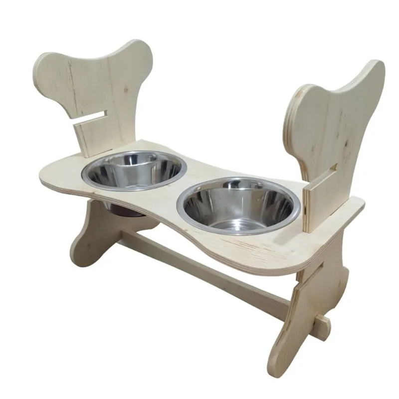 Comedouro Pet Regulável Duplo Cachorro Gato