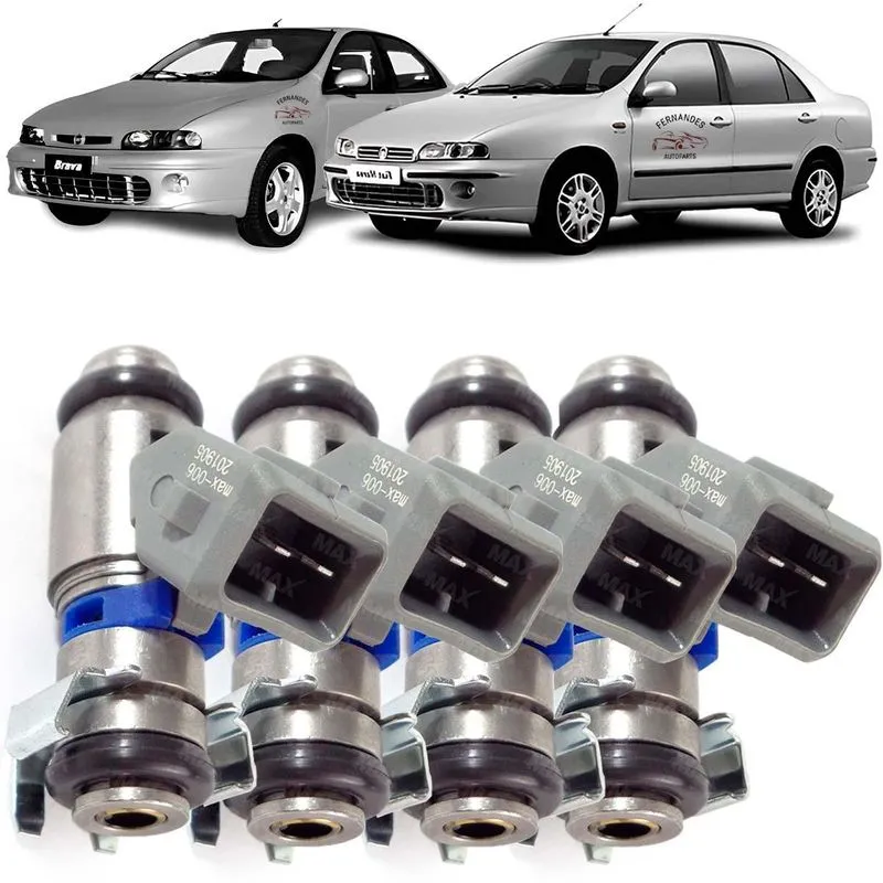 4 Bicos Injetores Fiat Marea Brava 1.8 16v Gasolina Iwp006