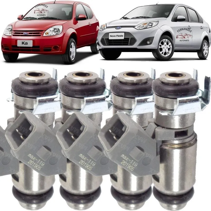 4 Bicos Injetores Ford Ka Fiesta Rocam 1.0 1.3 Iwp119 Novo
