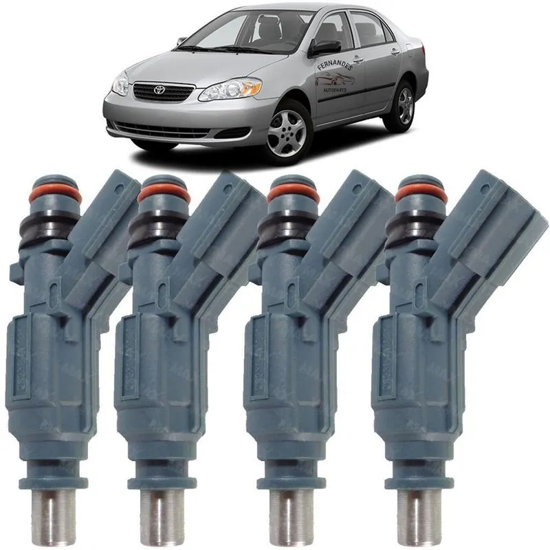 Kit 4 Bicos Injetor Toyota Corolla 1.6 16v 2003 A 2008
