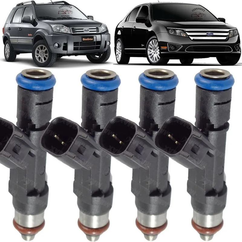 Kit 4 Bicos Injetores Ford Ecosport Focus Fusion 2009 2010