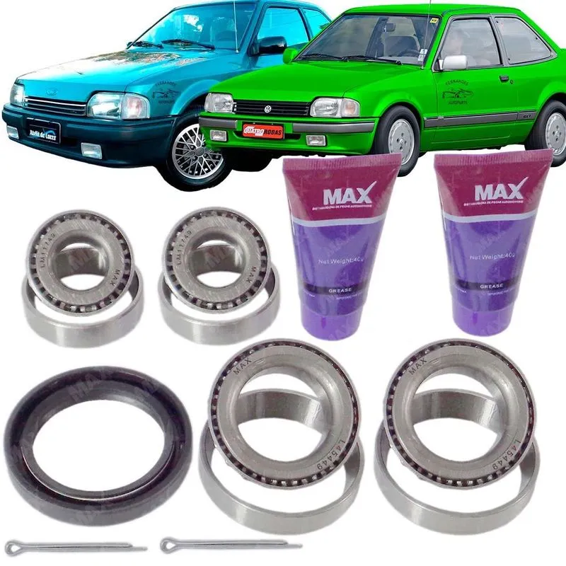2 Kit Rolamento Roda Traseiro Escort Apollo 8v 1990 91 1992