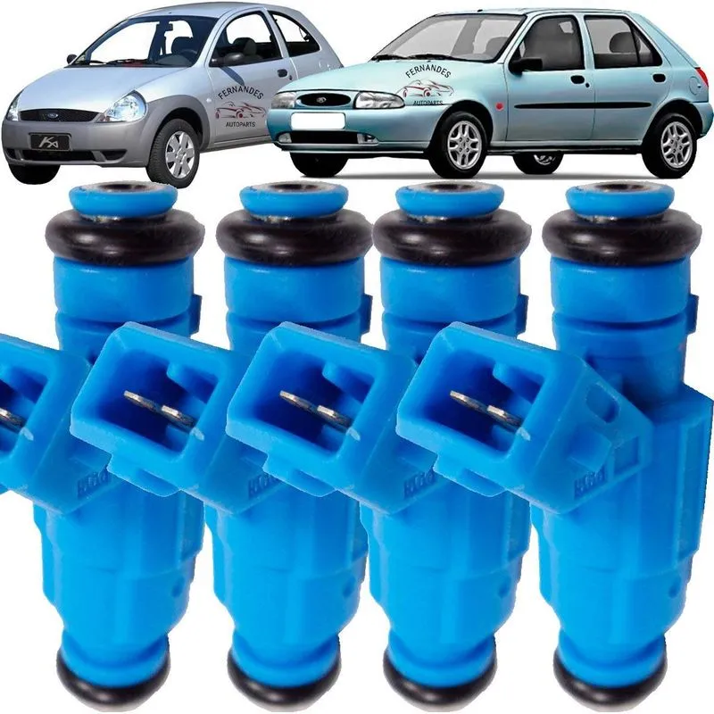 Kit 4 Bicos Injetores Ford Ka Fiesta 1.0 2000 2001 2002 2003