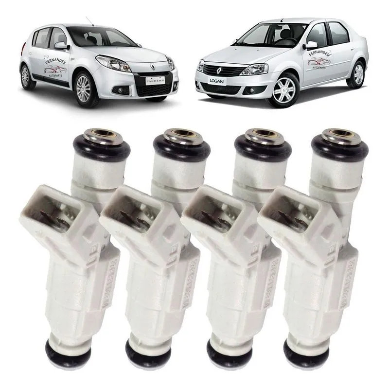 4 Bicos Injetores Renault Logan Sandero 1.6 8v 8200650139