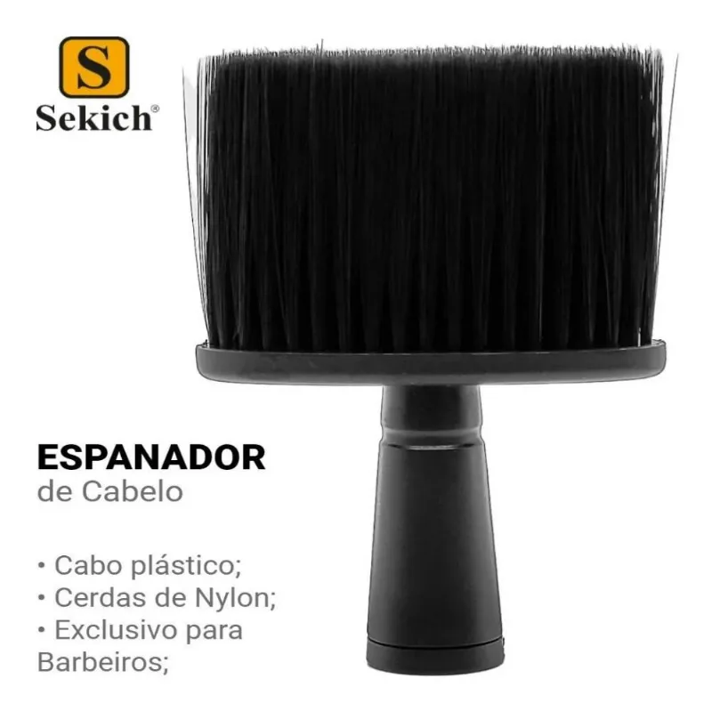 Espanador De Cabelo Profissional Black - Sekich