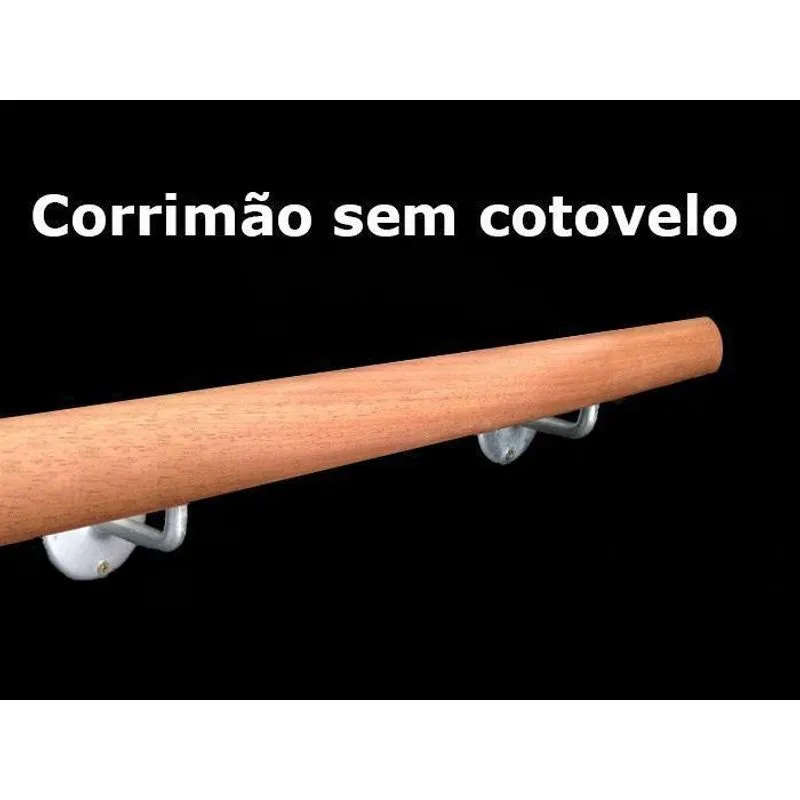 Corrimão De Madeira Prático Para Parede Com 2 Metros