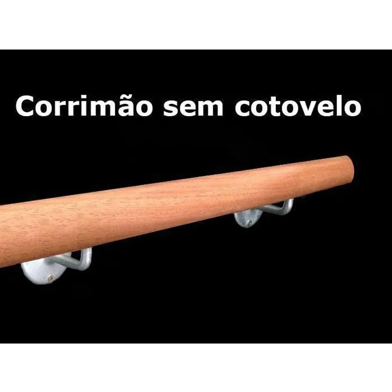 Corrimão De Madeira Prático Para Parede Com 1 Metro