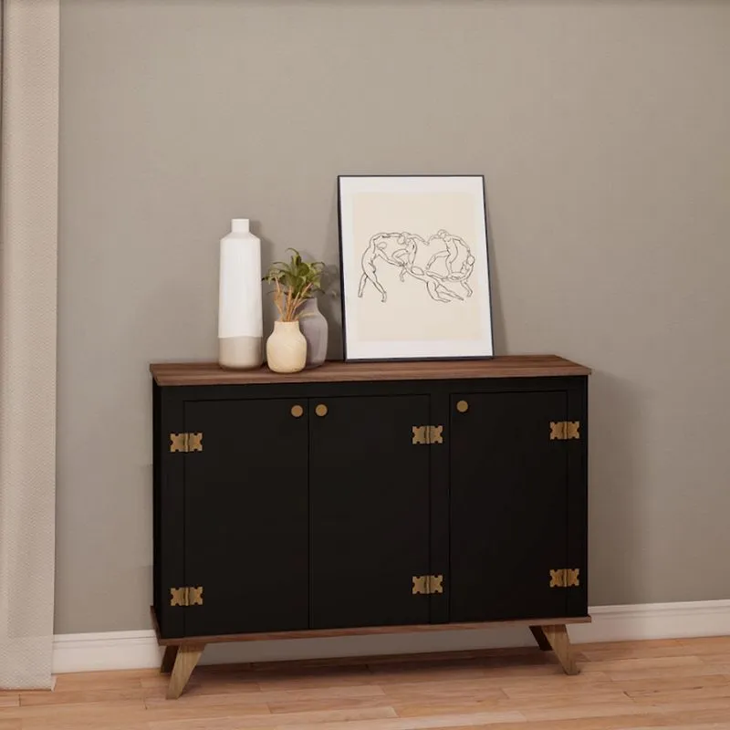 Balcão Aparador Multiuso Buffet Belfast 80x112,5x36cm em mdp Estilare Móveis