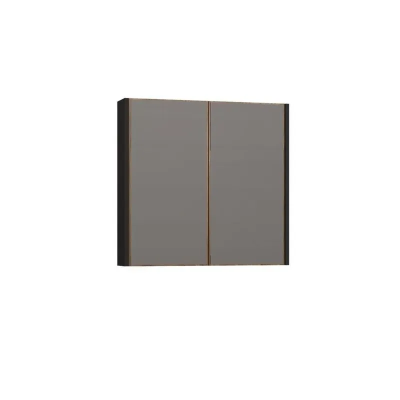 Espelheira Gabinete Mabel Estilare - Preto-carvalho Preto-carvalho