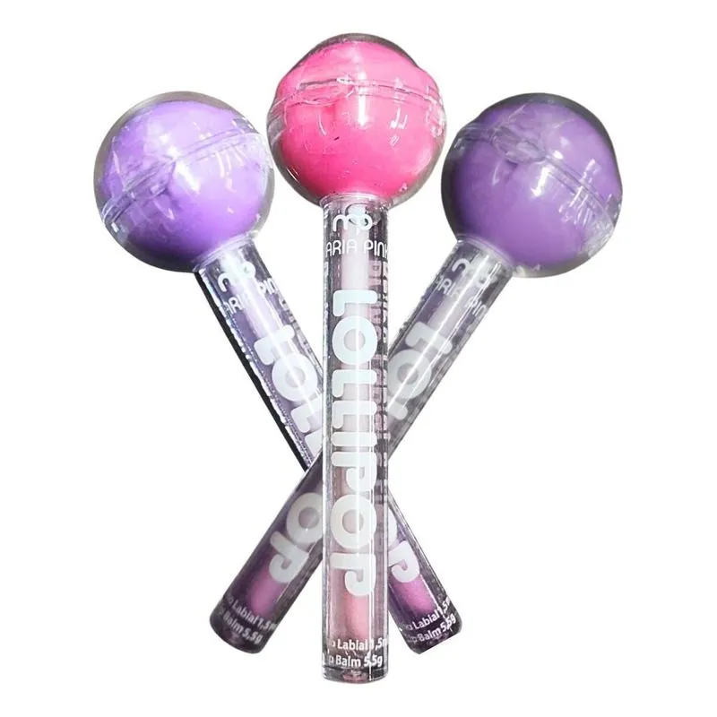 Brilho Labial Infantil - Pirulito - Cores Sortidas