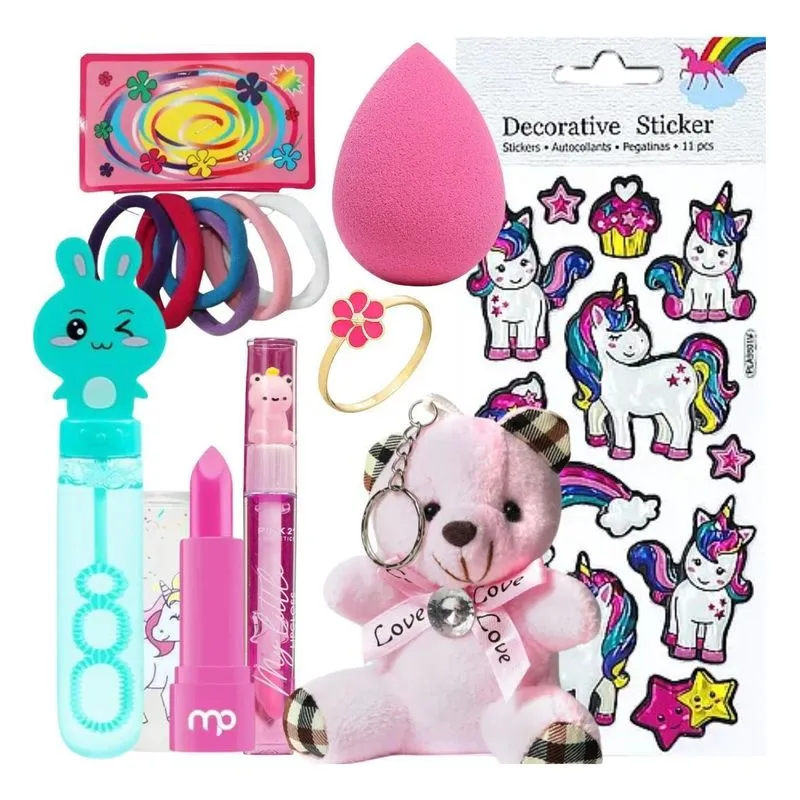 Kit De Maquiagem Infantil Batom Gloss Xuxinha Esponja