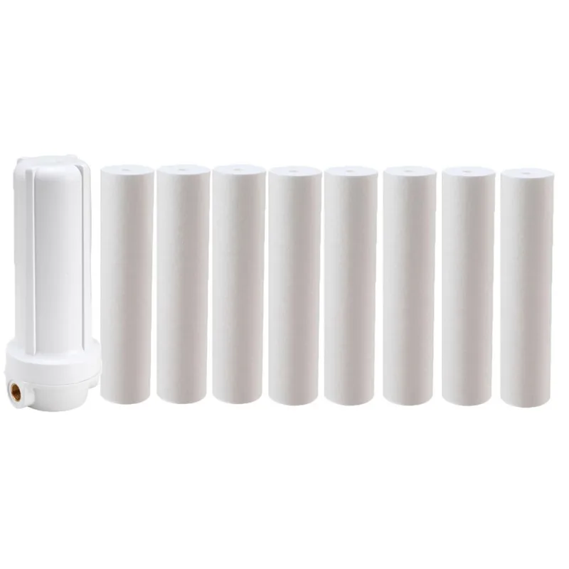 Kit Filtro Branco Água Caixa Da Água Com 8 Refil Polipropileno