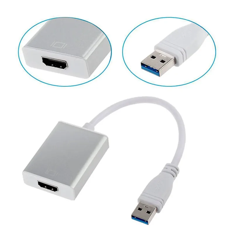 Cabo Adaptador Conversor Usb Hdmi 1080P Placa Multi Telas - Mafua Info