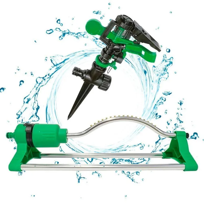Irrigador De Jardim Oscilante + Esguicho Giratório Aspersor