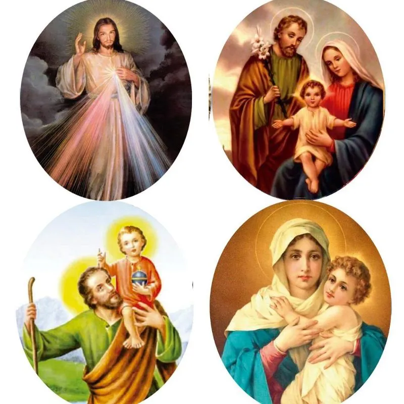 Kit - 4 Adesivos - Jesus, Maria e José
