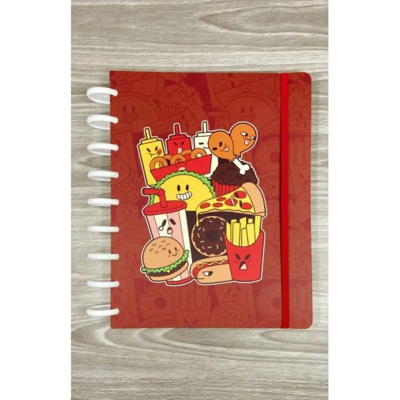Capa para caderno de disco Neoplanner - Fast Foodies