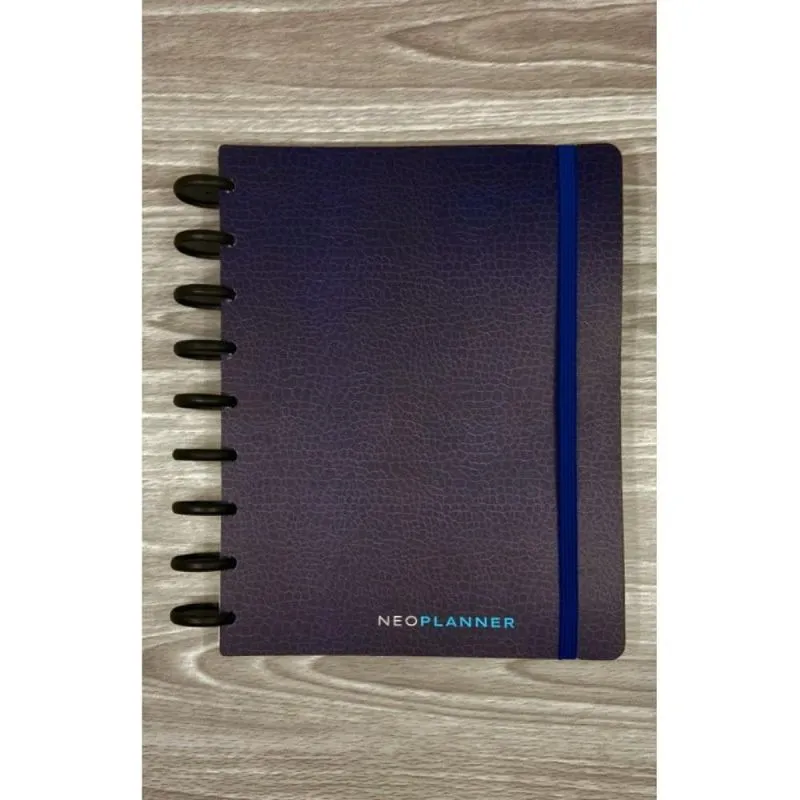 Capa para caderno de disco Neoplanner - Couro Azul