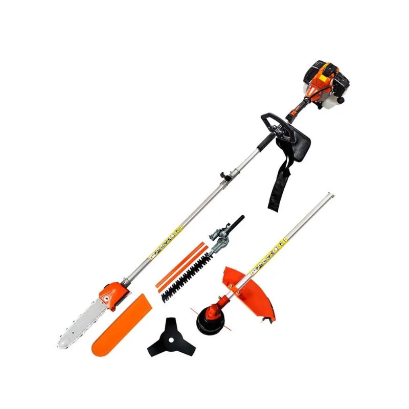 Roçadeira Multifunção 52cc 5 Em 1 Completa (Roçadeira, cortador de grama, motopoda, aparador de cerca viva e podador)