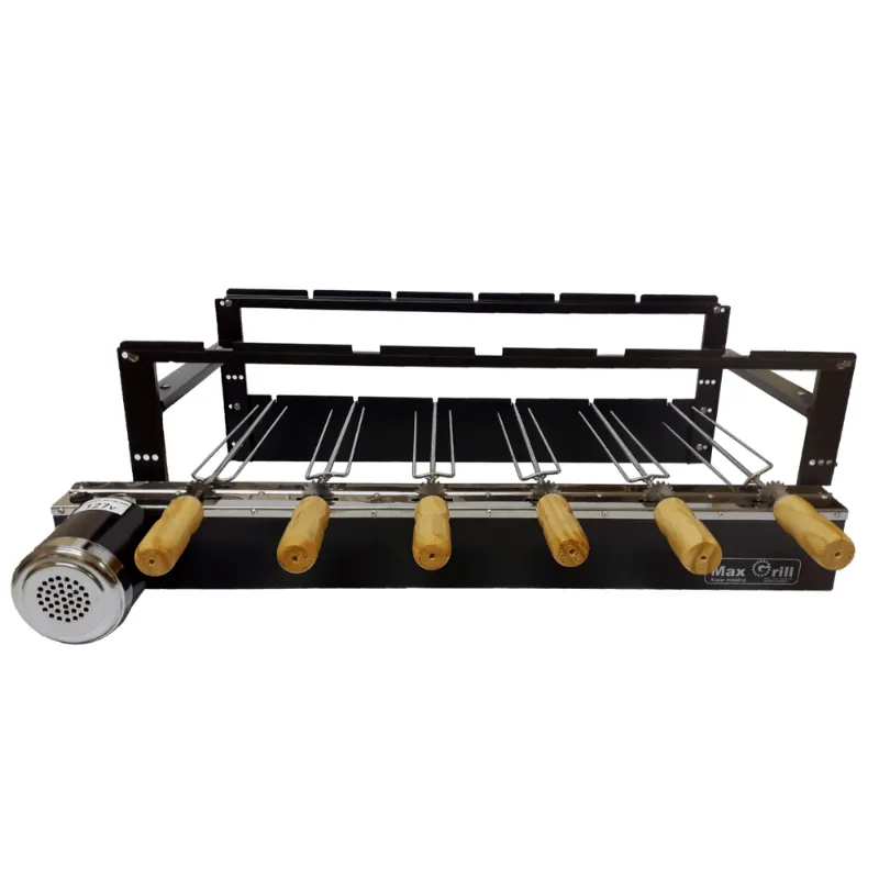 Churrasqueira Giratória Max Grill 6 Espetos Preto