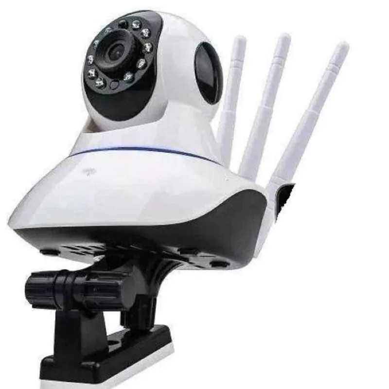Câmera Ip Sem Fio 360° 3 Antenas Hd Wifi Rj45 Visão Noturna