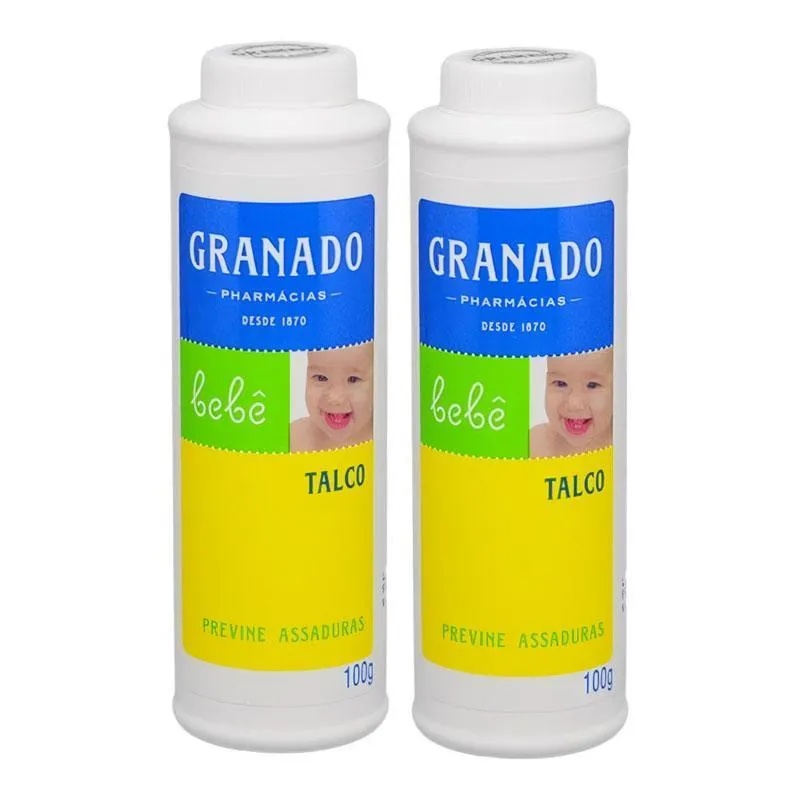 Kit 2 Talcos Granado Infantil Bebê Previne Assaduras 100g