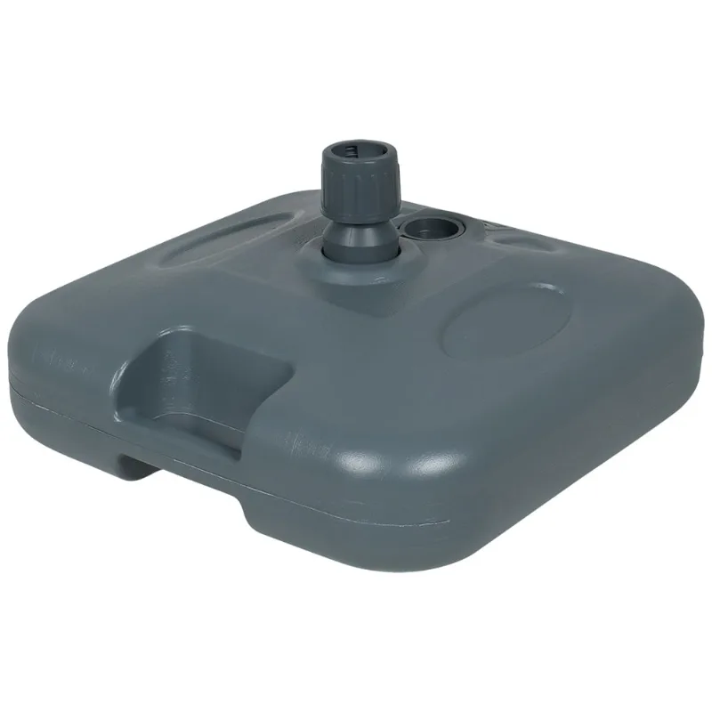 Base Plástica Para Guarda-sol e Ombrellone 18 Kg Quadrada Cinza Bel - BEL