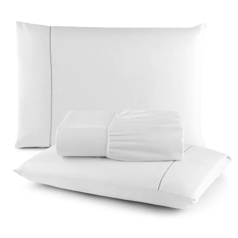 Jogo de Cama Lençol Solteiro Menino Menina Ponto Palito 400Fios 02 Pçs