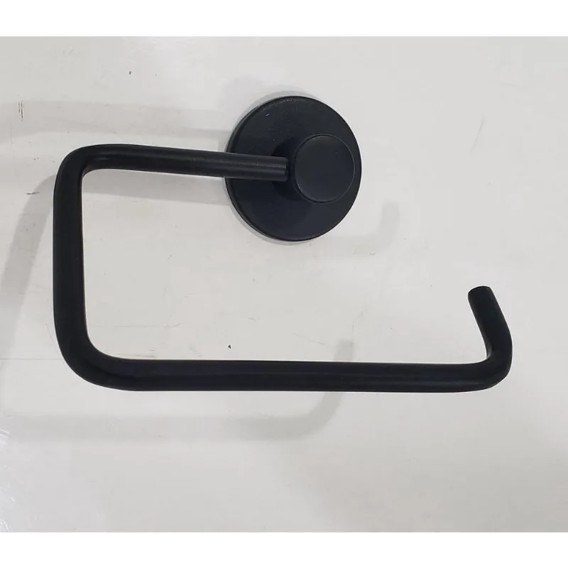 Porta Papel Simples Black Matte Jed - Design Minimalista