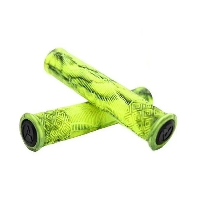 Manopla BMX3 160mm BMX / Grau / Wheeling com Tampa Amarelo+Preto
