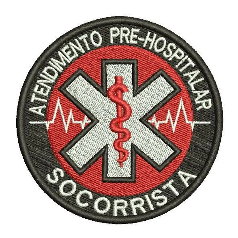 Patch Bordado Atendimento Pré Hospitalar Socorrista - Liso
