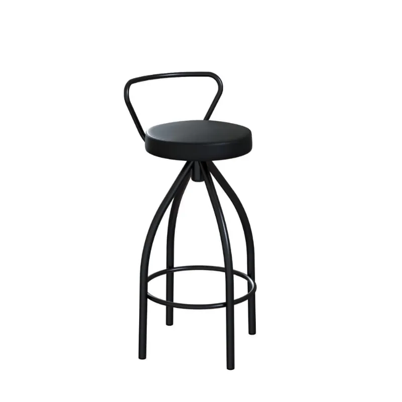Conjunto com 02 Banquetas Vinil Preta