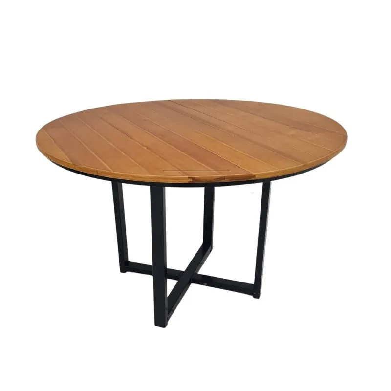 Mesa M 1791 Madeira Tubo Preto - Brigatto