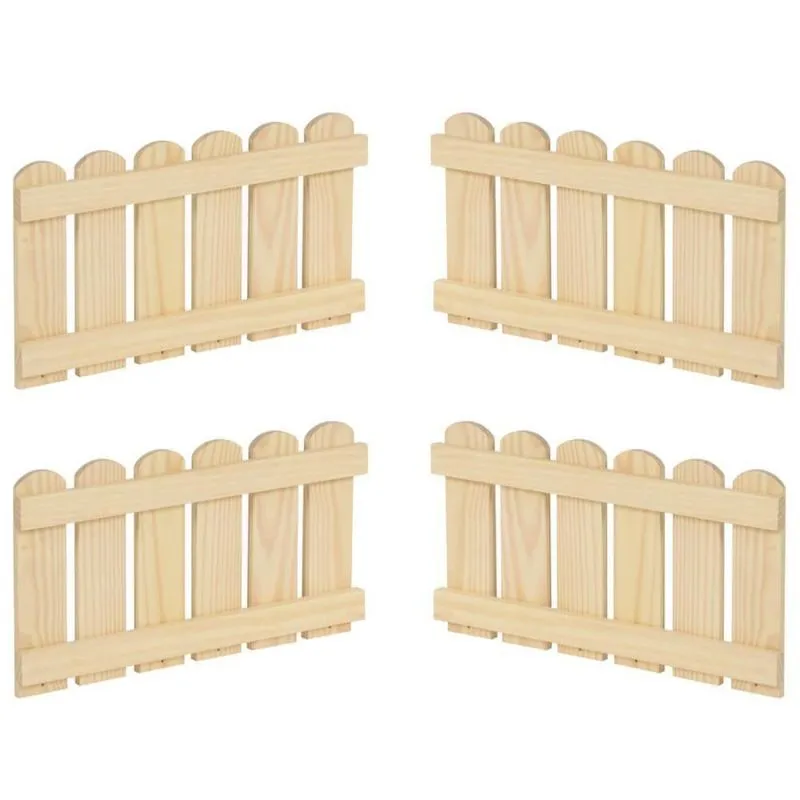 Kit 4 Cercas Para Mini Cama Casinha Ii Casatema Natural