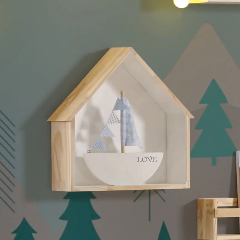 Nicho Casinha em Madeira/MDF Laca Branco/Natural - Casatema