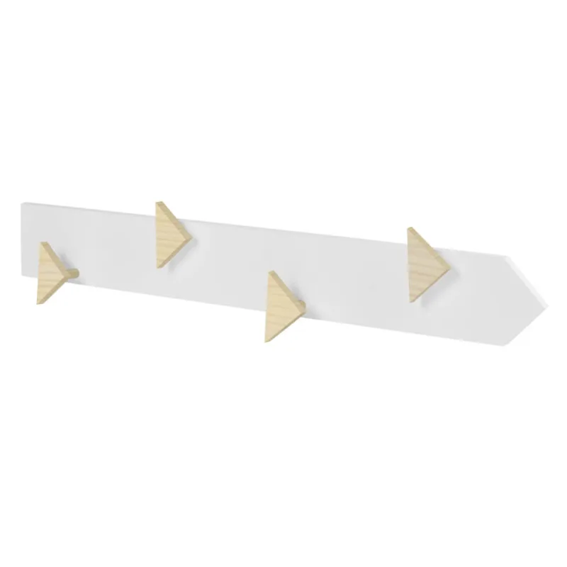 Cabideiro Infantil Seta 90cm - Branco/Natural