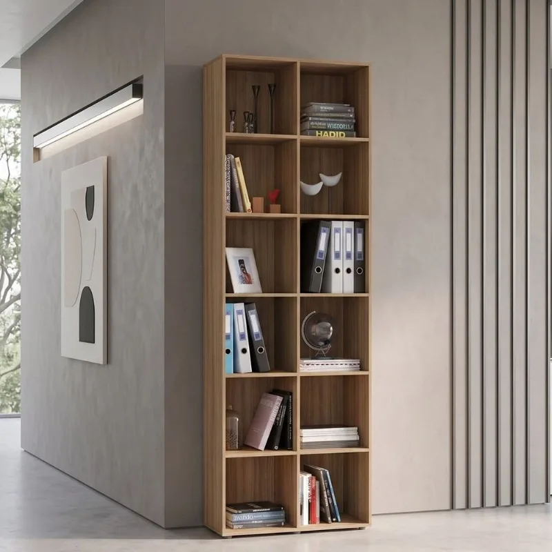 Estante de Livros 74CMX221CM 12 Nichos Caracol Marrom/Castanho Castanho