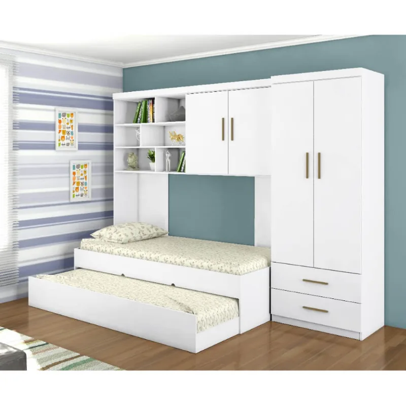 Quarto Juvenil Completo Chiara - Branco